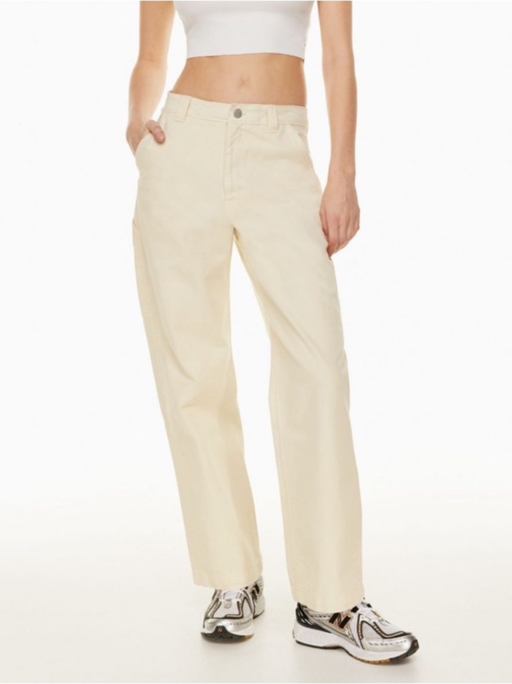 TNA Artitzia Greenwich Pant Wide Leg Cream Color Sz 12